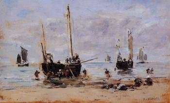 尤金 佈丹 Berck, Fishermen at Low Tide